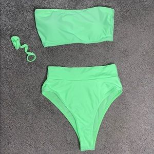 Lime green bikini set